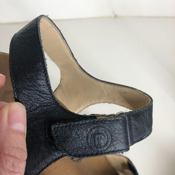 ROCKPORT Black Leather Adjustable Velcro Strap Sandals Sz 7.5 - Picture 8 of 12